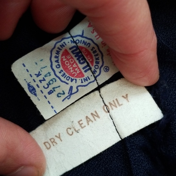 VTG Sailor Collared Navy & White Maxi Dress - Picture 4 of 8